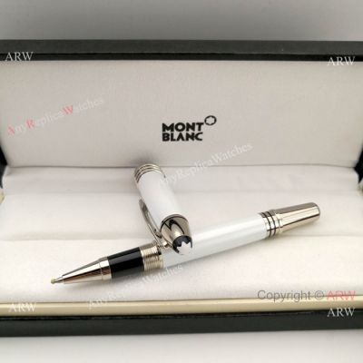 NEW UPGRADED Copy Montblanc JFK John F Kennedy White Barrel Rollerball Pen